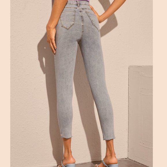 Ripped High Waist Skinny Jeans - Picture 2 of 4